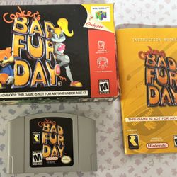 Conkers Bad Fur Day N64 Complete CIB Nintendo 