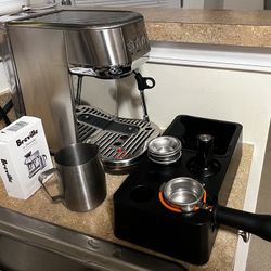 Breville Bambino Plus Espresso Machine + Accessories + Organizer