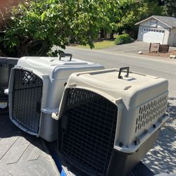 Medium Dog Kennel Crate Carrier Airline Approved like New 28” L by 20” W by 20” $35 Each