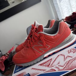 New Balance 574 - Neon Orange - $50
