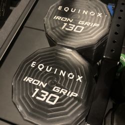 Pair Of 130 Lb Iron Grip Urethane Dumbbells