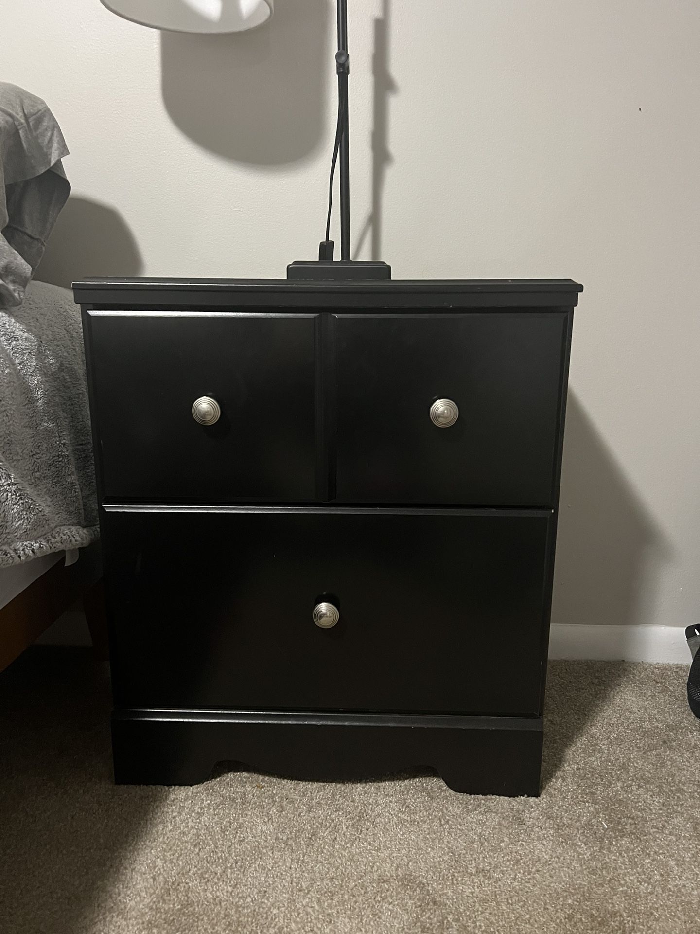 Used Black Dresser/Bedside Table