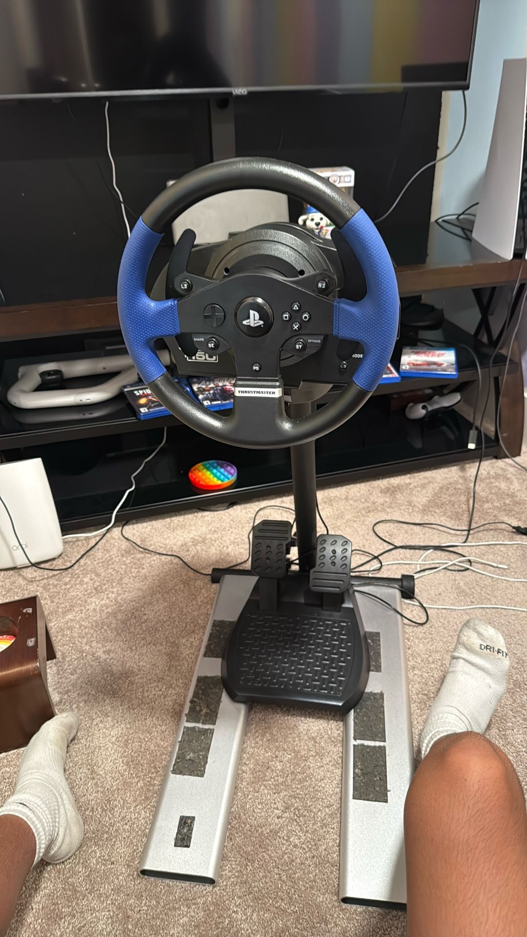 Steering Wheel And Pedals And Fenatec Stand.
