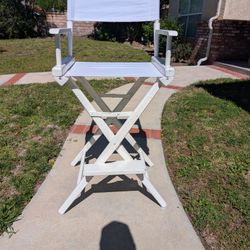 Telescope Tall All White Director's Chairs