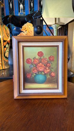 Vintage oil on canvas signed