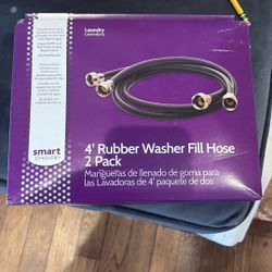 Smart choice 4’Rubber Washer Fill Hose 2 Pack New 