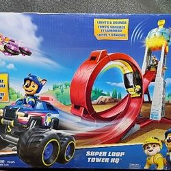 PAW Patrol: Rescue Wheels Super Loop Tower HQ with Lights, Sounds, Vehicle & Figure