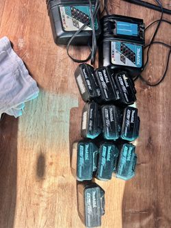 5 5ah 3 3ah and 2 2ah makita battery and two fast chargers