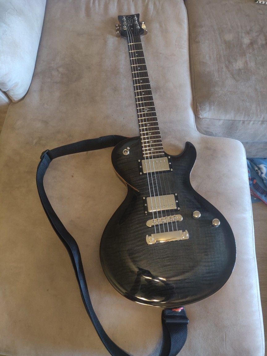 DBZ diamond Bolero Fm 3 Electric Guitar In Transparent Black