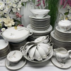 Vintage Bavaria Porcelain Dinner Set – 83 Pieces – Germany 