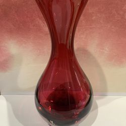 Vintage Pilgrim Cranberry Vase/ Art Glass 