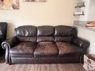Brown Leather Sofa