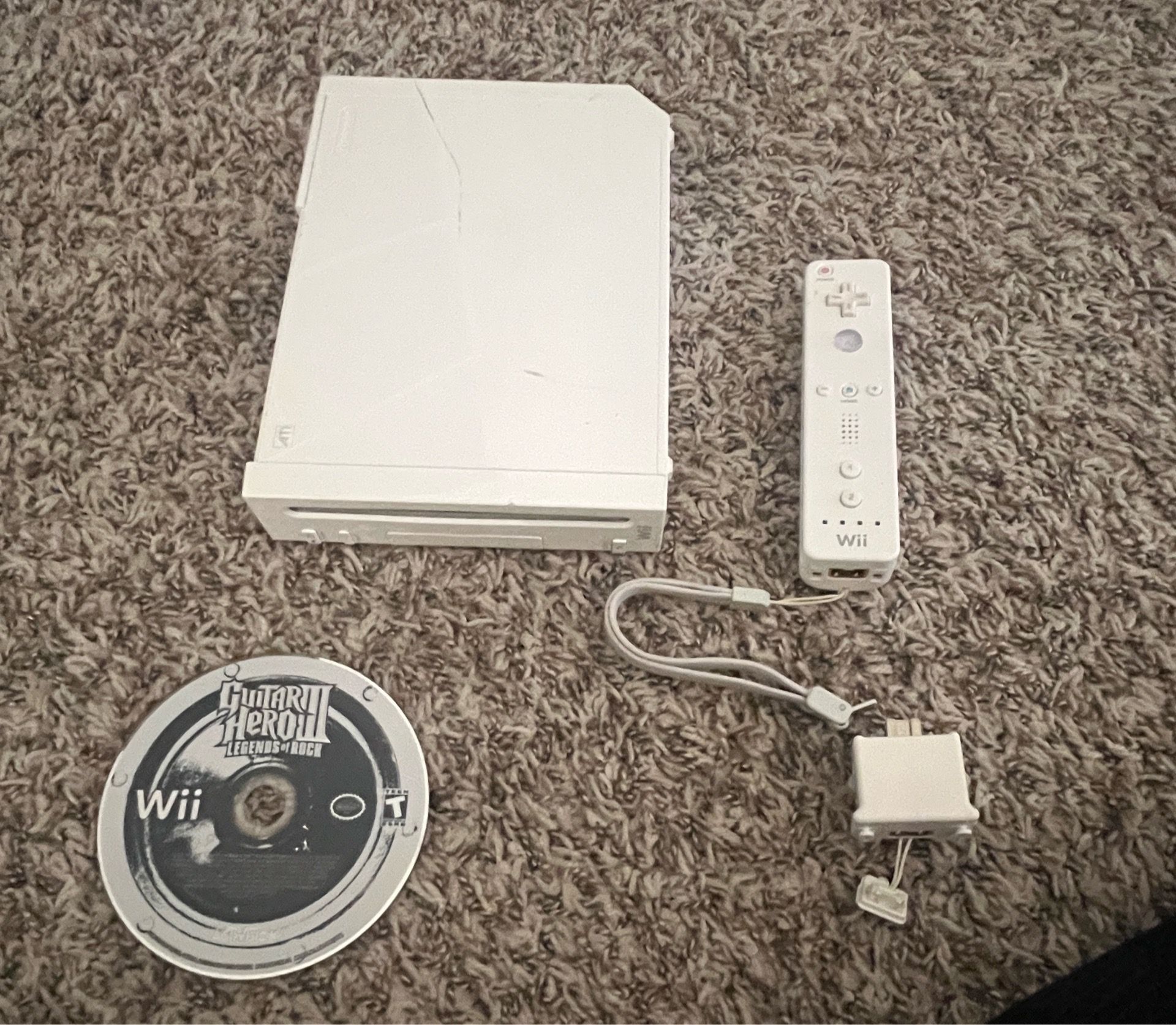 NINTENDO Wii RVL-001 - Console ONLY, 1 REMOTE , 1 game- read description