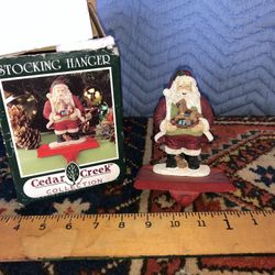 Cedar Creek Iron Santa Stocking Hanger 