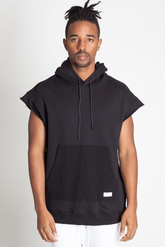 Sleeveless Hoodie Black / French Terry