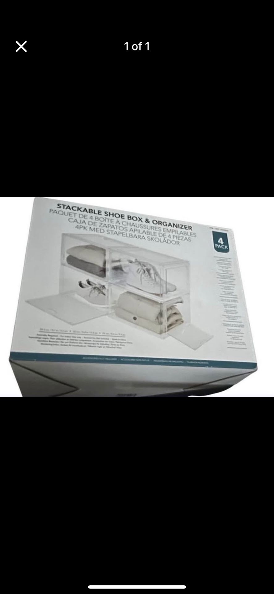 New Stackable Shoe Box & Organizer 