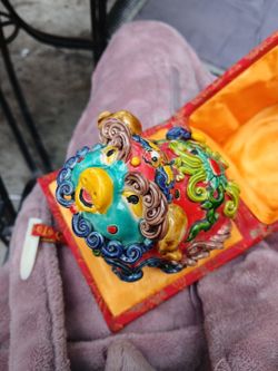 Fung Shiu Lucky Swine Pig statue in box