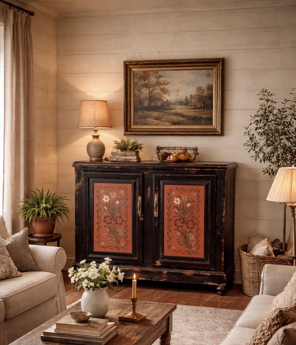 Vintage Salvaged Buffet Cabinet/ Kitchen Island/ Entertainment Sideboard