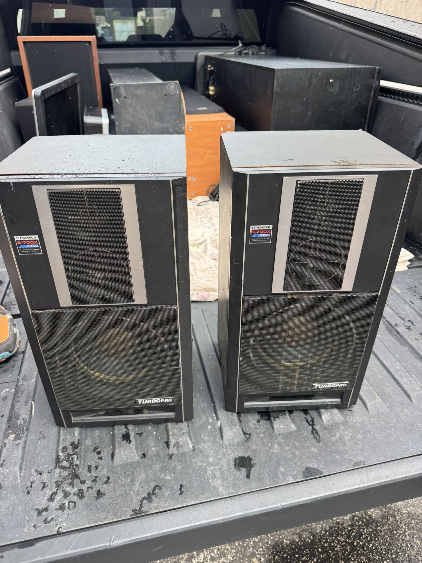 Pair of Pioneer S-700X Turbo Pro Electronic Bass Drive Speakers