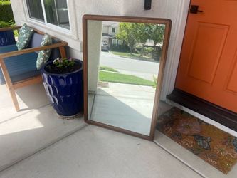 Lane Rhythm Mid Century Modern Walnut Mirror
