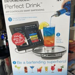 Brookstone.  perfect drink.  app-controlled smart mixology (R)