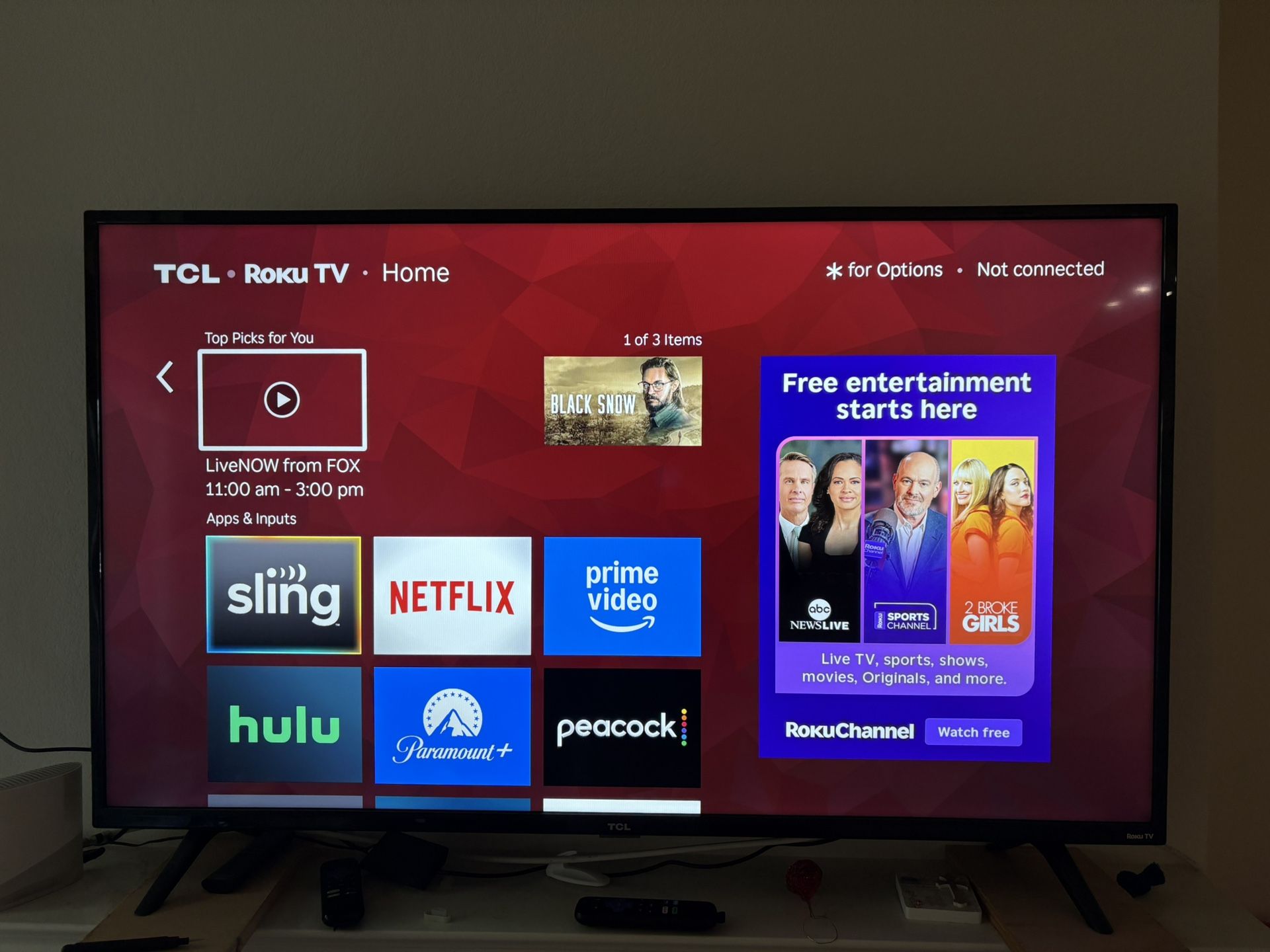 Free: 50” TCL Roku TV