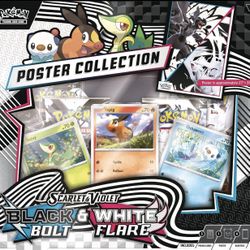 Unova Pokemon Black Bolt White Flare Poster Collection