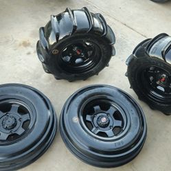 Full set of GMZ Sand Stripper (6ply) 28x12-14 and 28x15-14 HP ATV Tires (4)