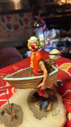 Collectible Ron Lee clown with boat