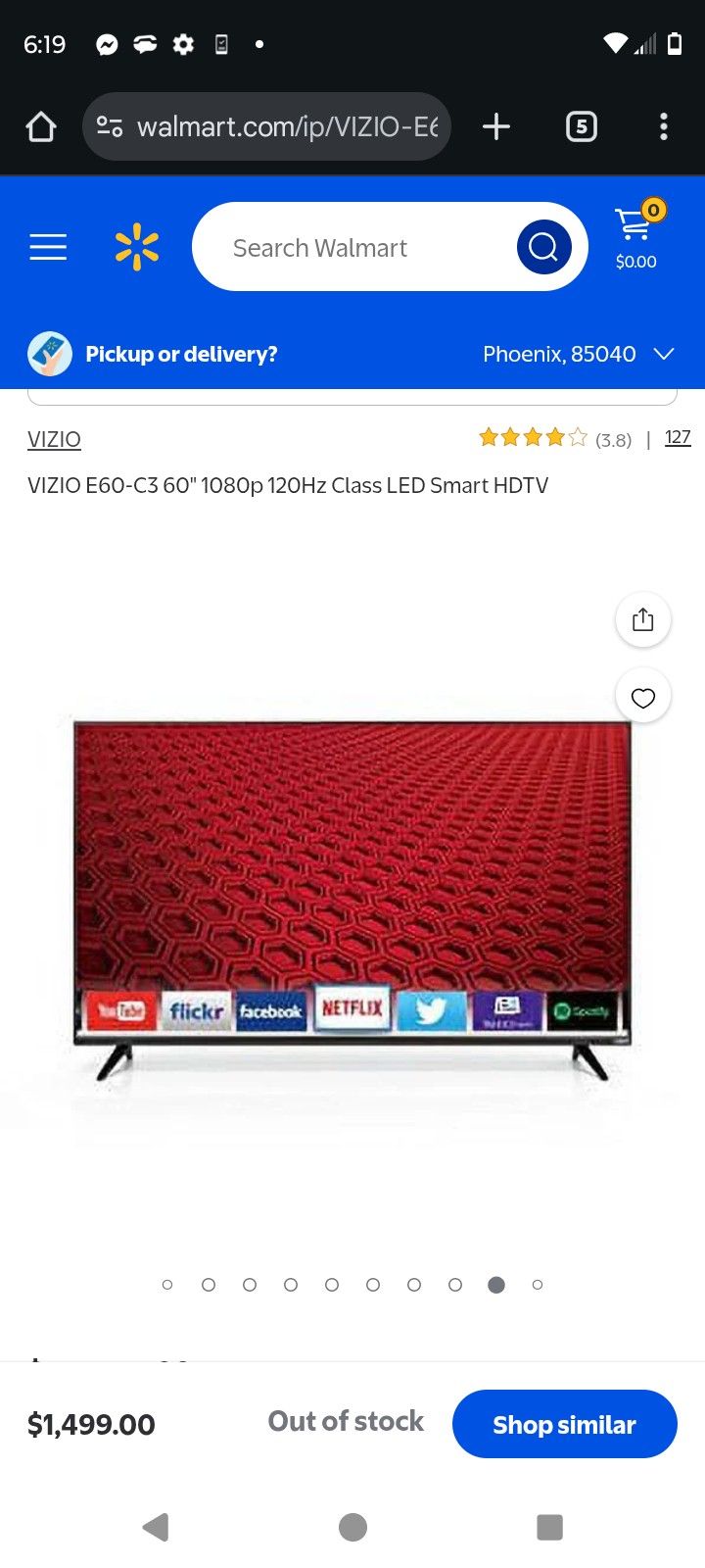 65 In Vizio Tv