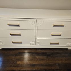 West Elm white 6-drawer Dresser