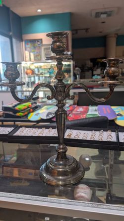 Godinger Silver Art Co Ltd Three Arm Silver Plated Candelabra Decor