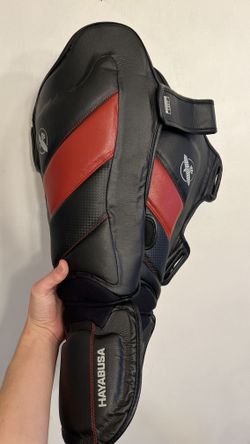Hayabusa Shin Guards - Red/Black (L - Large)