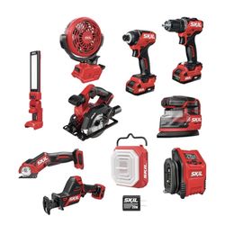 SKIL PWR CORE 12V 10-Tool Power Tool Combo Kit