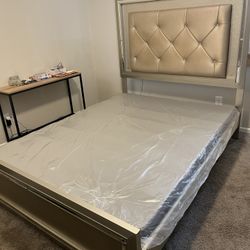 Queen Bed Frame and Box Spring 