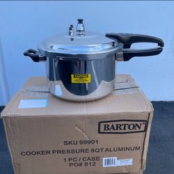 Barton 8 Quart Pressure Cooker Stovetop Canner Aluminum Canning Fast Cooking Pot SKU: 99901