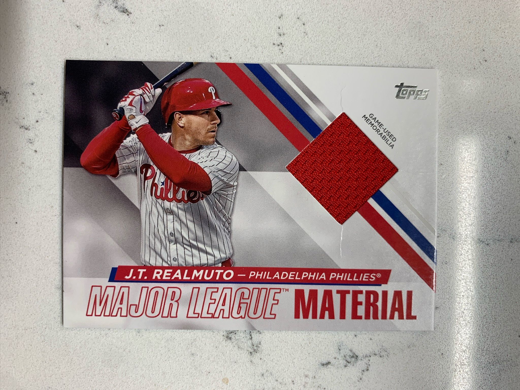 J.T. REALMUTO 2024 TOPPS MAJOR LEAGUE MATERIAL #MLMU-JTR JERSEY PATCH PHILLIES