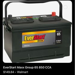 EverStart Maxx Car Battery – Group 65 – NEW