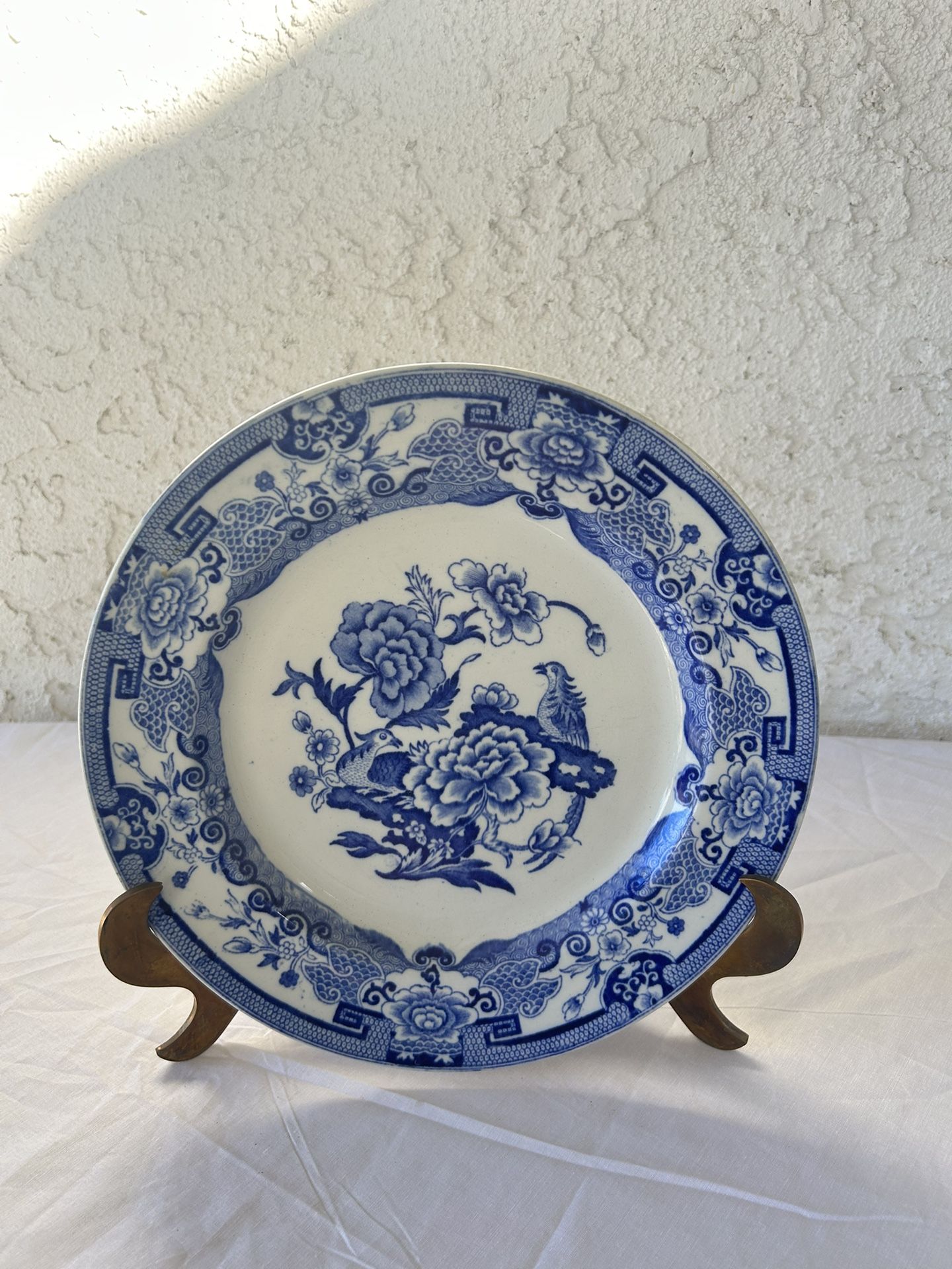 Vintage Blue Pheasant Plate