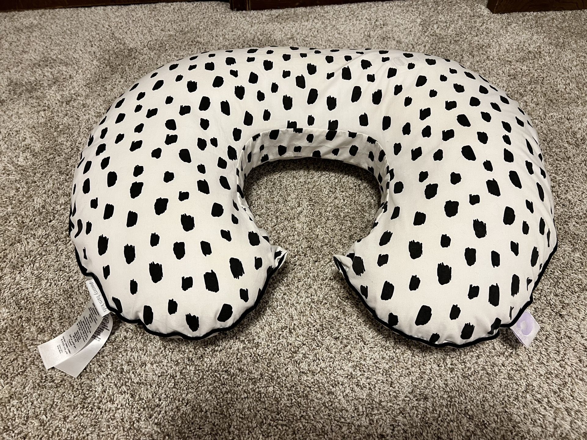 Boppy Pillow - With Pottery Barn Bare Naked Brush Stroke Cover