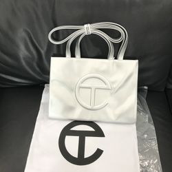 Telfar Medium Shopping Bag Silver