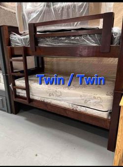 Literas Twin Twin Madera 100% Bunk Beds