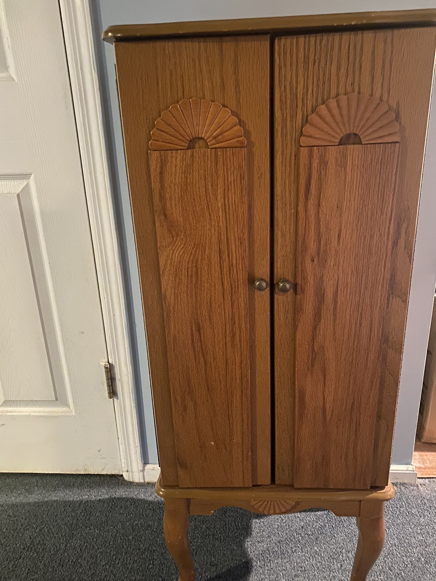 6 Draw 29 1/2” High Wood Jewelry Armoire Chest Cabinet