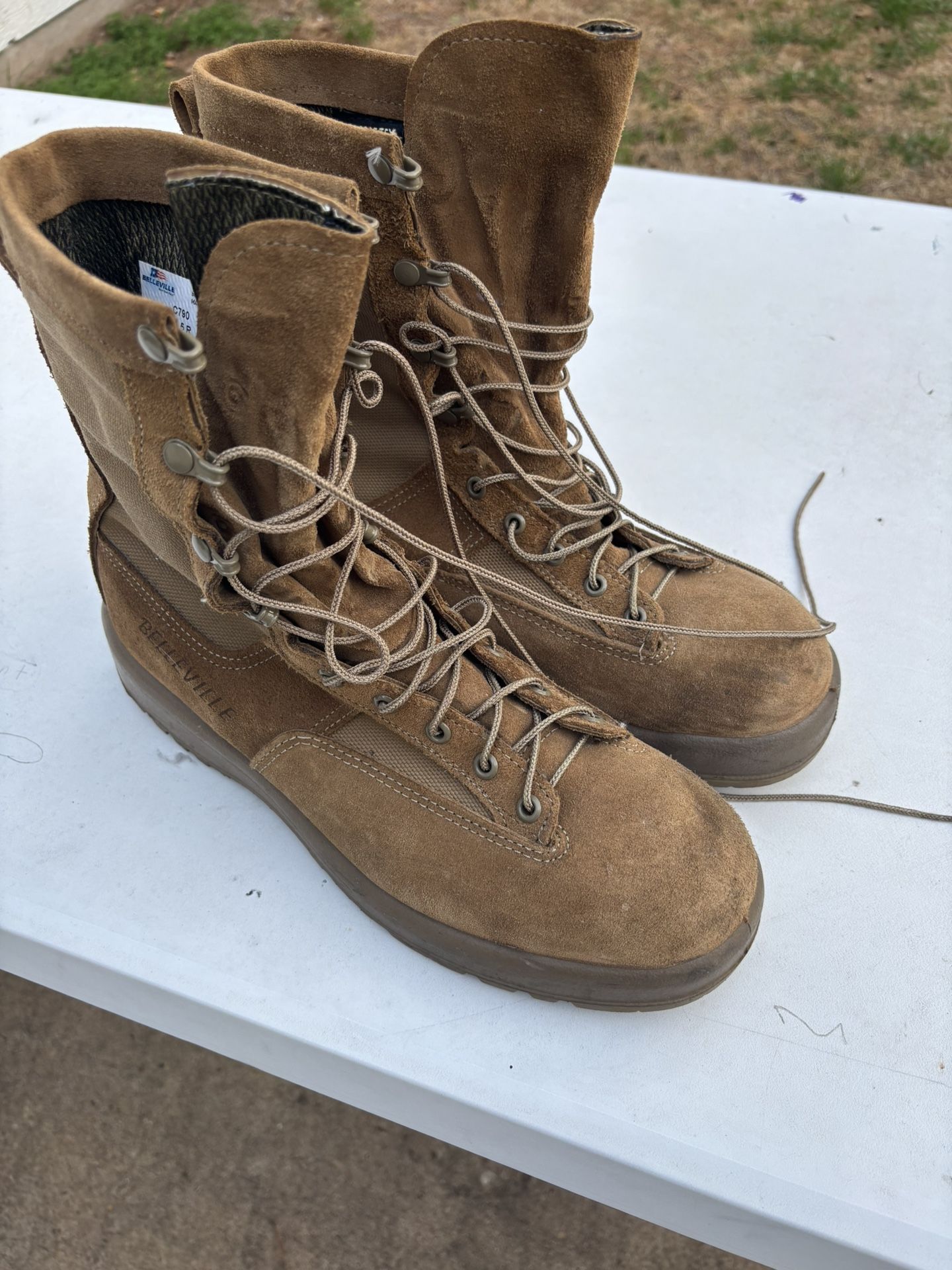 Belleville C790 Tan Aviation Boots Size 11.5