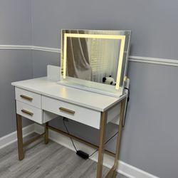 Makeup Table And Touching Mirror 