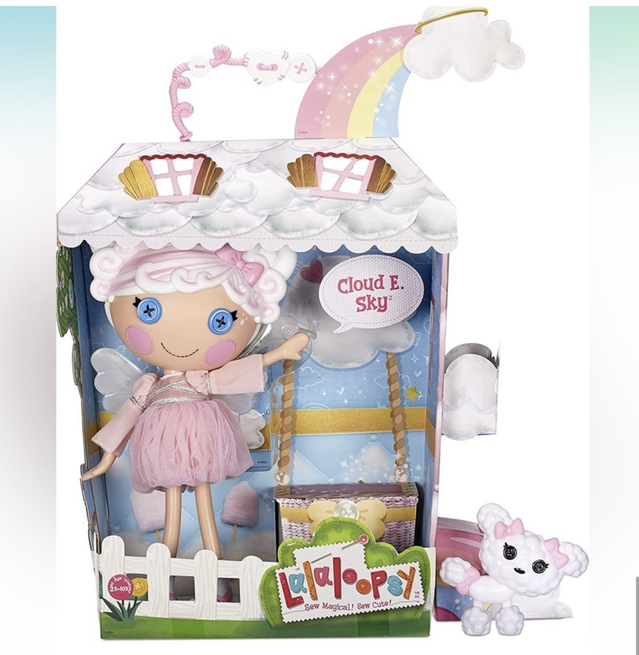 Lalaloopsy Angel Doll with White Hair, Halo, Wings, Pink Outfit