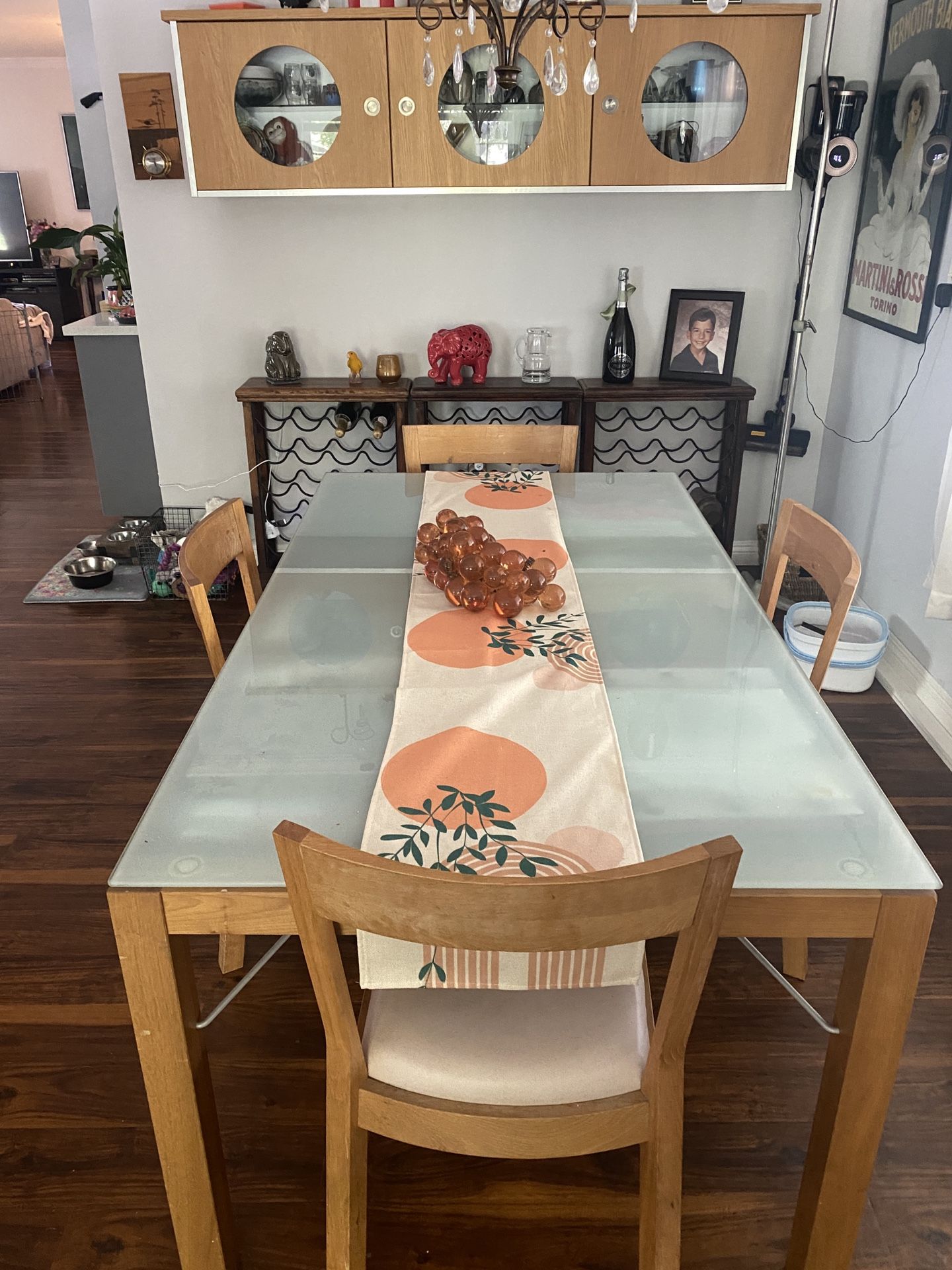 Dining Table And Buffet Cabinet