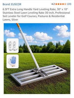Yard leveling rake