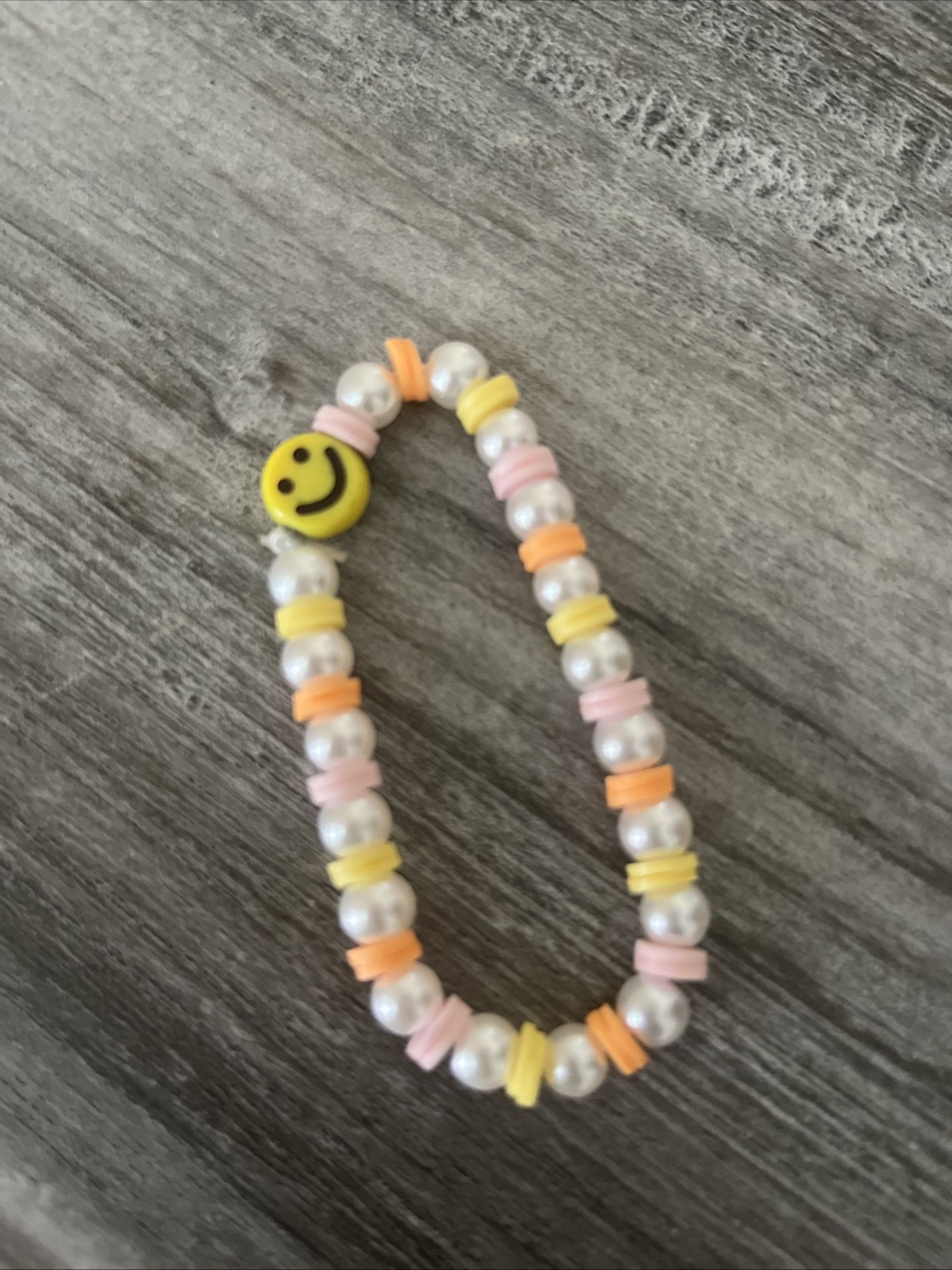 Smiley Face Clay Beads Bracelet