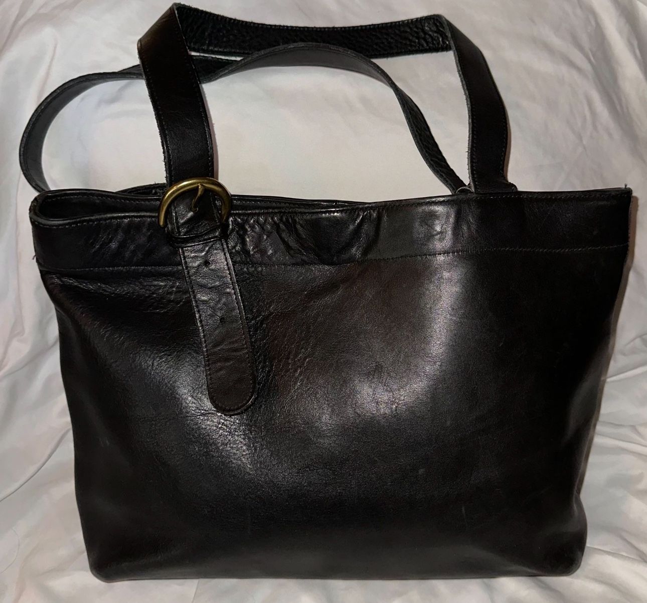 COACH Vintage Black Leather Buckle Bag Tote from the Soho Collection
